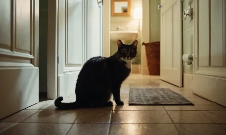 Why Does My Cat Guard Me When I Pee?