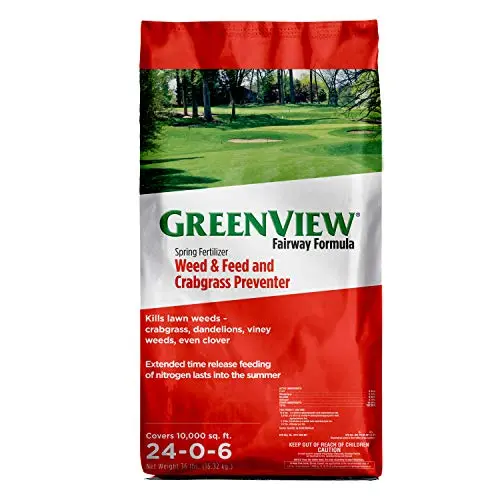 Bag of GreenView Fairway Formula Spring Fertilizer Weed and Feed