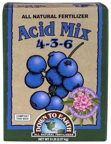 Down To Earth Organic Acid Mix granule fertilizer in a 5lb bag