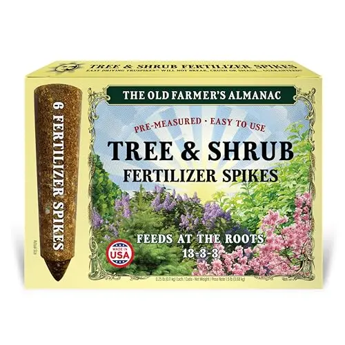 The Old Farmer's Almanac box of 6 tree and shrub fertilizer spikes 13-3-3