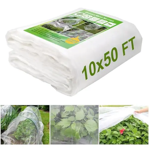 KLEWEE large roll of white garden mesh netting spread out