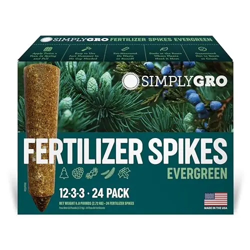 SimplyGro Evergreen Tree and Shrub Fertilizer Spikes box